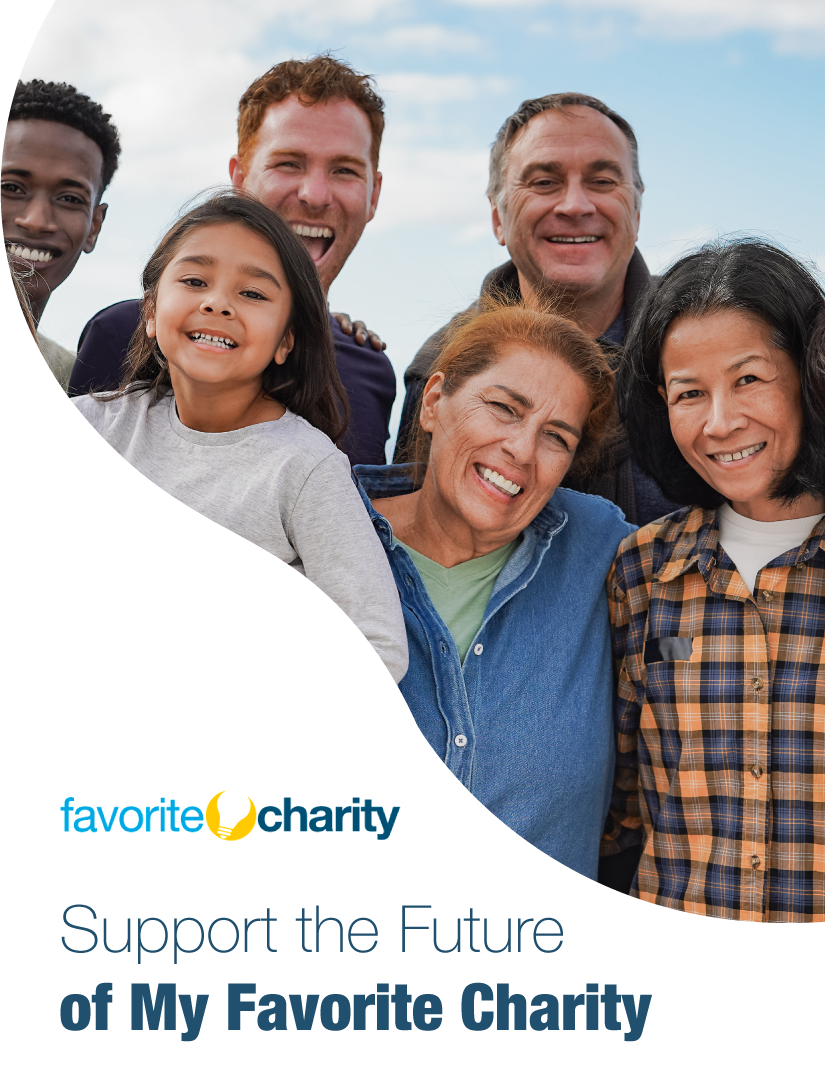 Support The Future of My Favorite Charity brochure cover